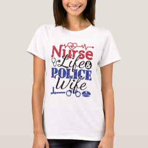 T-shirt Femme d'agent de police infirmière