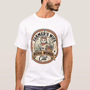 T-shirt Femme d'agriculteur Femmes rurales Chat Femme d'ag
