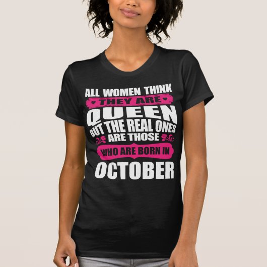 T-shirt Femme d'anniversaire d'octobre (Devant)