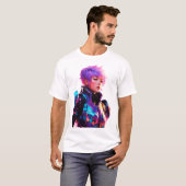T-shirt Femme Dans Spacesuit Style Anime (Devant entier)