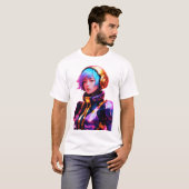 T-shirt Femme Dans Spacesuit Style Anime (Devant entier)