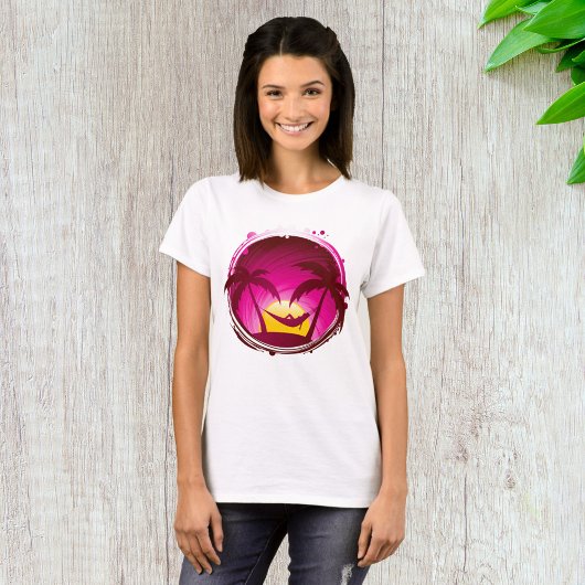 T-shirt Femme Dans Un Hamac
