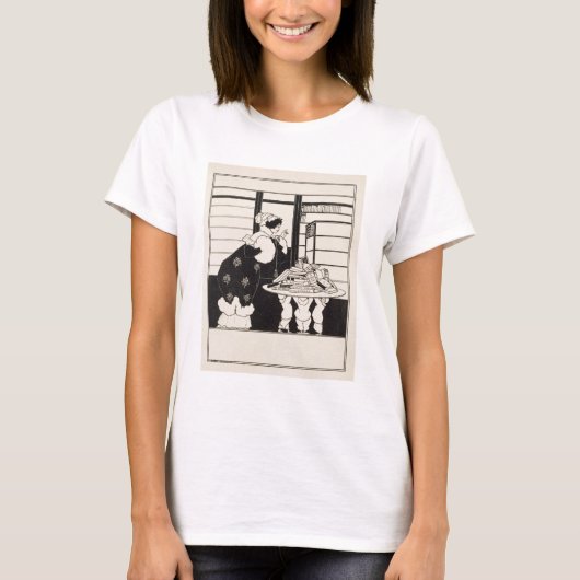 T-shirt Femme dans une librairie, conception pour "un (Devant)