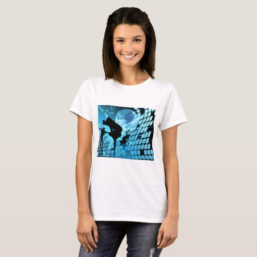 T-shirt femme danseuse en silhouette (Devant entier)