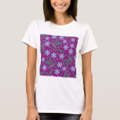 T-shirt femme d'art floral violet (Devant)
