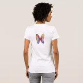T-shirt femme d'art papillon, blanc (Dos entier)