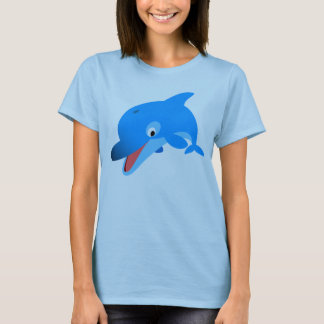 T-shirt femme dauphin à saut mignon