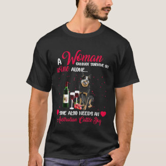T-shirt Femme de Bouvier Australien ne peut Survivre avec