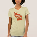 T-shirt Femme de chat folle<br><div class="desc">mignonne dame de chat fou amoureux des animaux</div>