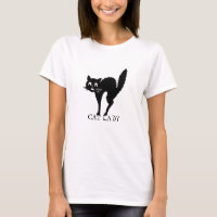 Femme de chat noir chat éffrayant texte personnali