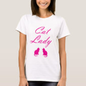 T-shirt Femme de chat rose (Devant)