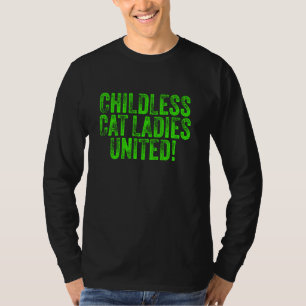 T-shirt Femme de chat sans enfant United Funny Democrat Po