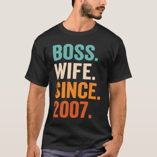 T-shirt Femme de chef depuis 2007 16e anniversaire de mari