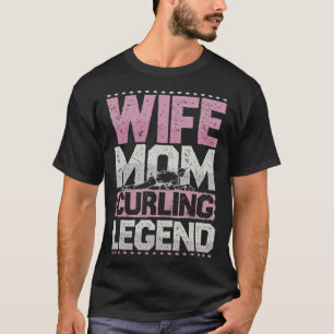 T-shirt Femme de curleur Maman Légende du curling Femmes d