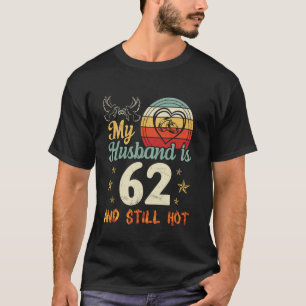 T-shirt Femme De Grand Coeur Heureuse Moi Mon Mari A 62 An
