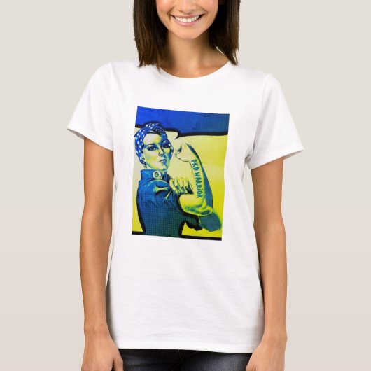 T-shirt FEMME de GUERRIER de PKD - rétro amusement de (Devant)