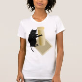 T-shirt Femme de la posture de frottement de chat (Devant)