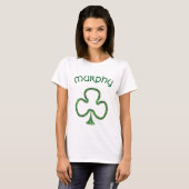 T-shirt femme de la Saint Patrick avec Shamrock (Devant entier)