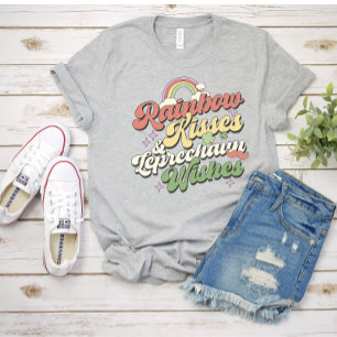 T-shirt femme de la Saint-Patrick, Shamrock arc-en