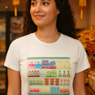 T-shirt femme de l'étagère des marchandises de sup