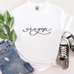 T-shirt femme de l'État de l'Oregon Script<br><div class="desc">Nous ajoutons toujours de nouveaux designs chaque jour !</div>