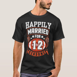 T-shirt Femme De Mari Heureusement Mariée Pendant 12 Ans F