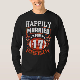 T-shirt Femme De Mari Heureusement Mariée Pendant 17 Ans F