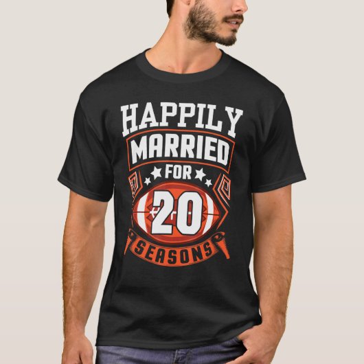 T-shirt Femme De Mari Heureusement Mariée Pendant 20 Ans F (Devant)