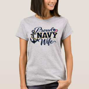 T-shirt Femme de marin fière, conception d'ancre patriotiq
