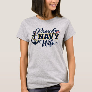 T-shirt Femme de marin fière, conception d'ancre patriotiq