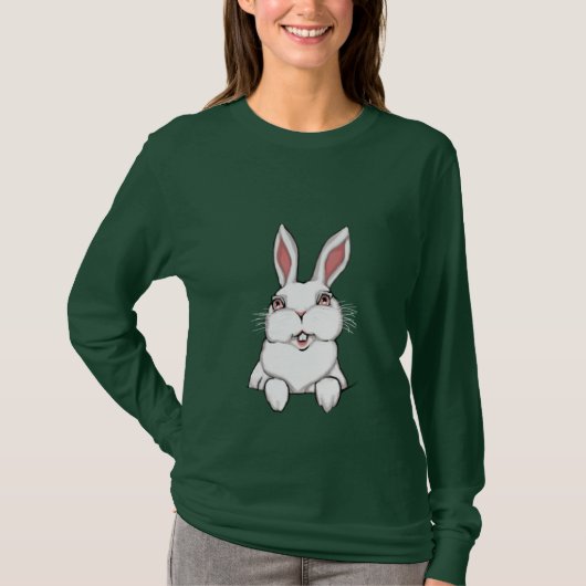 T-shirt Femme de Pâques Bunny Chemise Pocket Bunny Chemise (Devant)