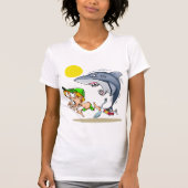 T-Shirt Femme De Requin À La Recherche D'Un Garçon (Devant)