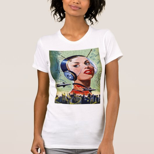 T-shirt femme de science fiction rétro (Devant)