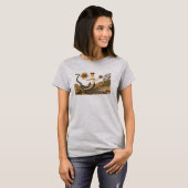T-shirt Femme de serpent d'Alchimie avec trois visages (Devant entier)