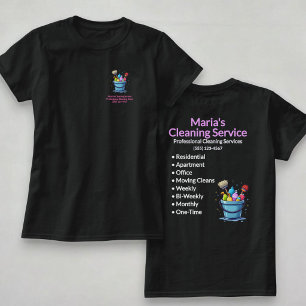 T-shirt Femme de service de nettoyage professionnel à domi