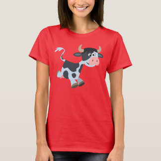 T-shirt Femme de vache à couture mignonne