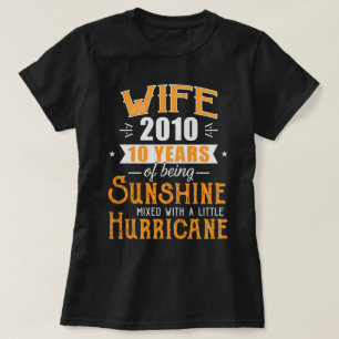 T-shirt Femme depuis 2010 Cadeau, 10 Ans Mariage