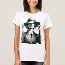 T-shirt femme design noir et blanc