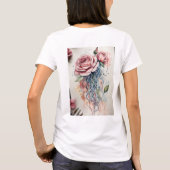 T-shirt femme design rose (Dos)