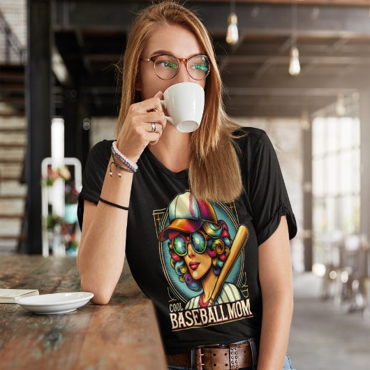 T-shirt Femme Déterminée : Meilleure Maman De Baseball