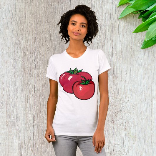 T-shirt femme deux tomates rouges