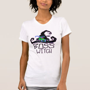 T-shirt Femme d'Halloween sorcière Boss drôle