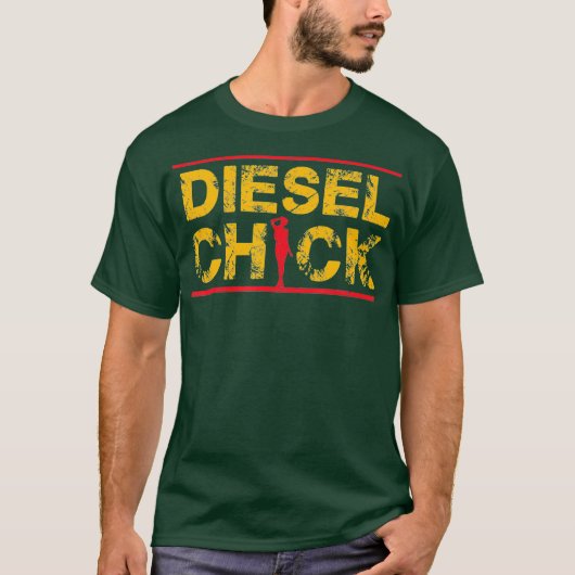 T-shirt Femme Diesel Chick Truck Driver Petrhead (Devant)