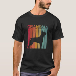 T-shirt Femme Distress Boxer Dog Graphic Retro Mère's