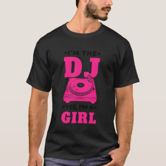 T-shirt Femme DJ Platine Rave Techno House Musique Disque 