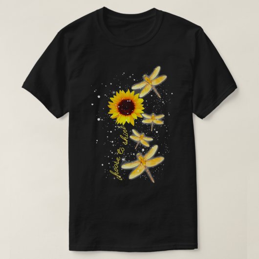 T-shirt Femme Dragonfly Sunflower croissance de l'enseigna (Design devant)