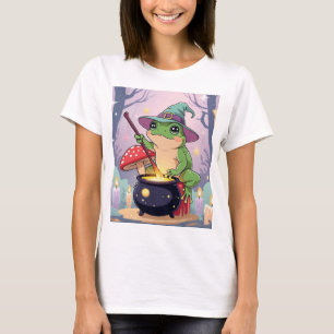 T-shirt femme drôle de grenouille sorcière – Greno