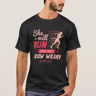 T-shirt Femme Drôle Elle Dirige XC Cross Country Running