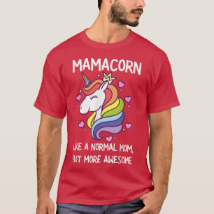 T-shirt Femme Drôle Mamacorn Unicorn Costume Maman Mère