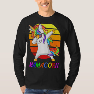 T-shirt Femme Drôle Mamacorn Unicorn Costume Maman Mère
